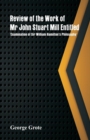 Review of the Work of Mr John Stuart Mill Entitled, 'Examination of Sir William Hamilton's Philosophy.' - Book
