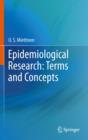 Epidemiological Research: Terms and Concepts - eBook