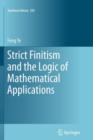 Strict Finitism and the Logic of Mathematical Applications - Book