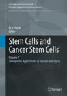 Stem Cells and Cancer Stem Cells, Volume 7 : Therapeutic Applications in Disease and Injury - Book