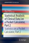 Statistical Analysis of Clinical Data on a Pocket Calculator, Part 2 : Statistics on a Pocket Calculator, Part 2 - Book