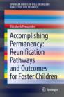 Accomplishing Permanency: Reunification Pathways and Outcomes for Foster Children - eBook
