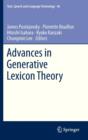 Advances in Generative Lexicon Theory - Book