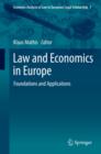 Law and Economics in Europe : Foundations and Applications - Book