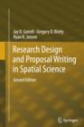 Research Design and Proposal Writing in Spatial Science : Second Edition - Book