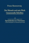 Franz Rosenzweig Sprachdenken : Arbeitspapiere zur Verdeutschung der Schrift - eBook