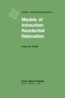 Models of Intraurban Residential Relocation - Book