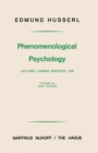 Phenomenological Psychology : Lectures, Summer Semester, 1925 - eBook