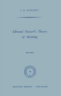 Edmund Husserl's Theory of Meaning - eBook