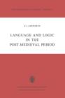 Language and Logic in the Post-Medieval Period - Book