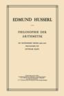 Philosophie Der Arithmetik : Mit Erganzenden Texten (1890-1901) - Book