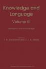 Knowledge and Language : Volume III Metaphor and Knowledge - Book