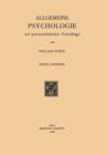 Allgemeine Psychologie Auf Personalistischer Grundlage - Book