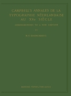 Campbell's Annales de la Typographie Neerlandaise Au XVe Siecle : Contributions to a New Edition - eBook
