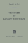 The Concept of Judgment in Montaigne - eBook