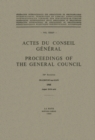 Actes du Conseil General / Proceedings of the General Council - eBook
