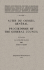 Actes du Conseil General / Proceedings of the General Council : Vol. XXXII - eBook