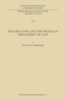 Eduard Gans and the Hegelian Philosophy of Law - eBook
