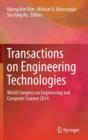 Transactions on Engineering Technologies : World Congress on Engineering and Computer Science 2014 - Book