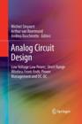 Analog Circuit Design : Low Voltage Low Power; Short Range Wireless Front-Ends; Power Management and DC-DC - Book