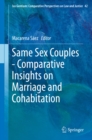 Same Sex Couples - Comparative Insights on Marriage and Cohabitation - eBook