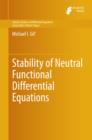 Stability of Neutral Functional Differential Equations - eBook