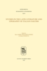 Studies in the Latin Literature and Epigraphy in Italian Fascism - Book