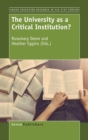 The University as a Critical Institution? - Book