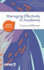 Managing Effectively in Academia - Book