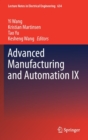 Advanced Manufacturing and Automation IX - Book
