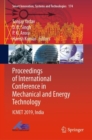 Proceedings of International Conference in Mechanical and Energy Technology : ICMET 2019, India - Book