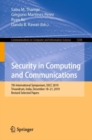 Security in Computing and Communications : 7th International Symposium, SSCC 2019, Trivandrum, India, December 18-21, 2019, Revised Selected Papers - Book