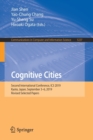 Cognitive Cities : Second International Conference, IC3 2019, Kyoto, Japan, September 3-6, 2019, Revised Selected Papers - Book