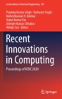 Recent Innovations in Computing : Proceedings of ICRIC 2020 - Book