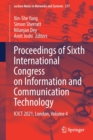 Proceedings of Sixth International Congress on Information and Communication Technology : ICICT 2021, London, Volume 4 - Book