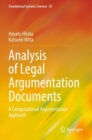 Analysis of Legal Argumentation Documents : A Computational Argumentation Approach - Book