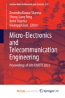 Micro-Electronics and Telecommunication Engineering : Proceedings of 6th ICMETE 2022 - Book