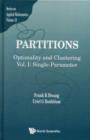 Partitions: Optimality And Clustering - Volume I: Single-parameter - Book