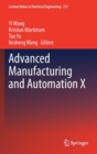 Advanced Manufacturing and Automation X - Book