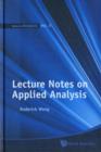 Lecture Notes On Applied Analysis - Book