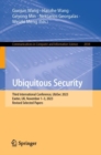 Ubiquitous Security : Third International Conference, UbiSec 2023, Exeter, UK, November 1–3, 2023, Revised Selected Papers - Book