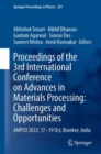 Proceedings of the 3rd International Conference on Advances in Materials Processing: Challenges and Opportunities : AMPCO 2022, 17-19 Oct, Roorkee, India - Book