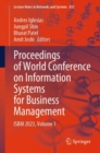 Proceedings of World Conference on Information Systems for Business Management : ISBM 2023, Volume 1 - Book