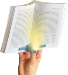 Lizia 3-in-1 One-Handed Book Light, Page Holder & Bookmark - Blue