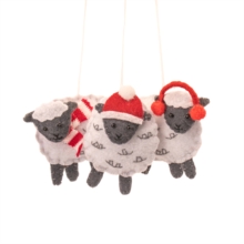 Flat Felt Sheep - Set of 3