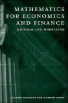 Mathematics For Economics And Finance Pdf