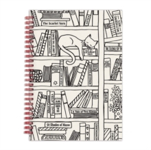Cat On Bookshelf 6 X 8 Wire O Journal Galison Hive Co Uk