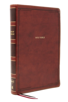NKJV Holy Bible, Giant Print Thinline Bible, Brown Leathersoft, Red Letter, Comfort Print: New King James Version