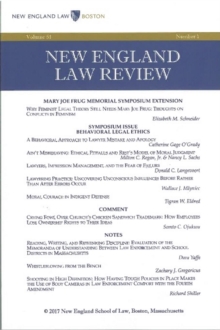 New England Law Review: Volume 51, Number 1 - Winter 2017
