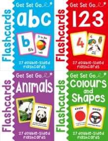Flashcards Tray: Four Sets of 27 Double-Sided Flashcards (Get Set Go) - Ages 3+ - Cards